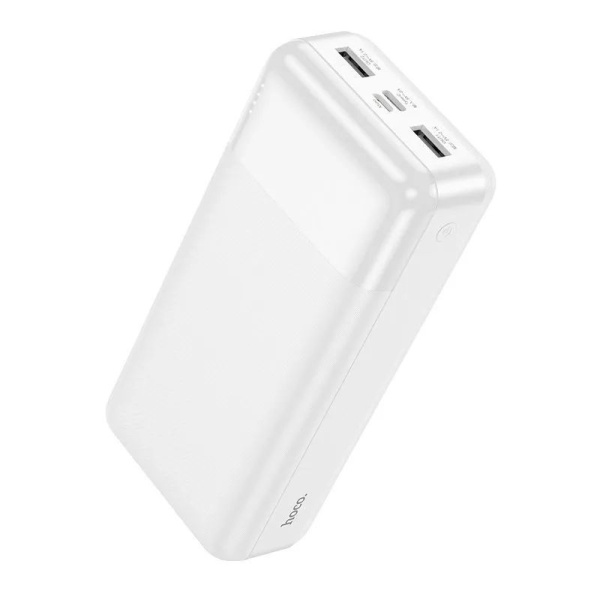 Портативное зарядное устройство HOCO J91 10000 мАч Выходной ток:1USB-2100мА , 2USB-2100мА белый