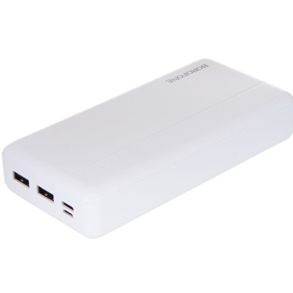 Портативное зарядное устройство Borofone BJ24A 20000 мАч Выходной ток:USB1-2.1A, USB2-2.1A;; белый