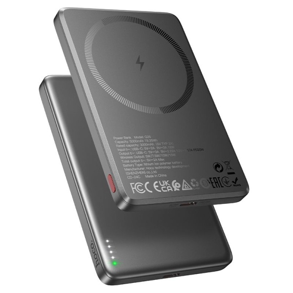 Power Bank Hoco J109 Easy PD20W magnetic fast charging power bank (5000mAh) - Black