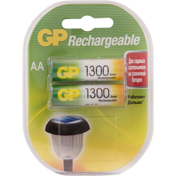Аккумулятор GP R6 1300 mAh BL 2 1.2 V. пластиковый блистер ЗА УПАКОВКУ