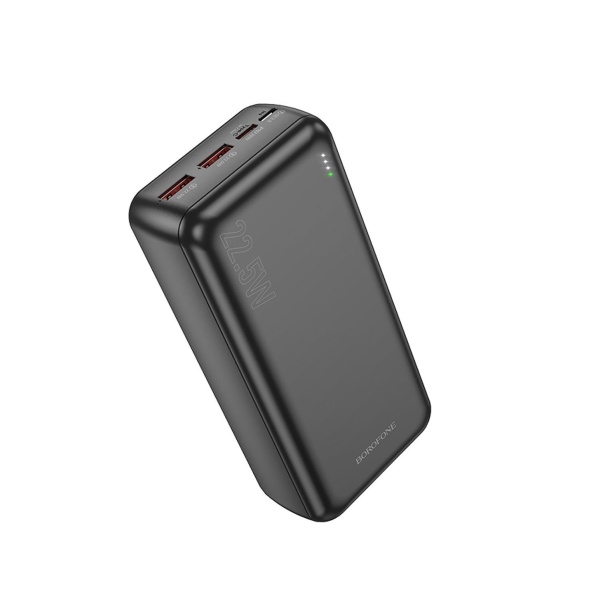 Портативное зарядное устройство Borofone BJ38 10000 мАч Выходной ток:USB1/2-QC3.0-22,5Вт, Type-C-чер
