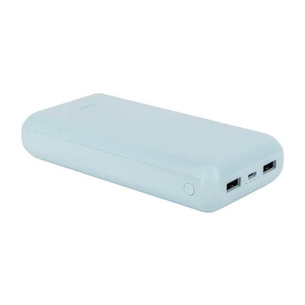 Портативное зарядное устройство Perfeo PF-D0170 COLOR VIBE 20000 мАч 1USB выход 5В/1А, 2USB голубой
