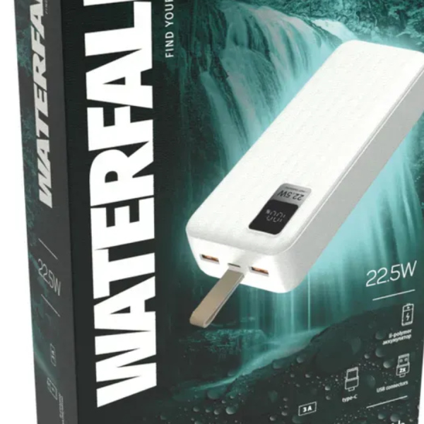 Портативное зарядное устройство Perfeo PF-D0176 "WATERFALL" 30000 мАч LED дисплей,PD + QC 3.0, Type-