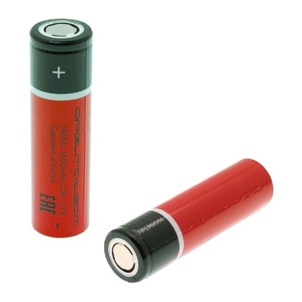 Аккумулятор Орбита 18650 1500 mAh Shrink 2 3,7V, до 22А, без шляпки