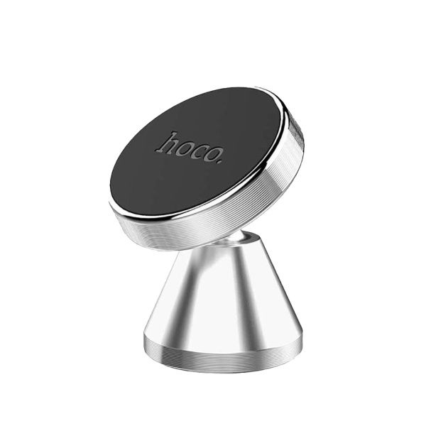 Держатель HOCO CA46 Metal для смартфона/навигатора, на панель, магнит, 360°, серебро