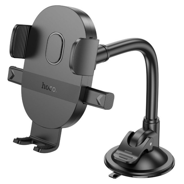 Держатель HOCO H20 Mighty для смартфона/навигатора, до 7'' (60-85 мм), на панель, стекло черный