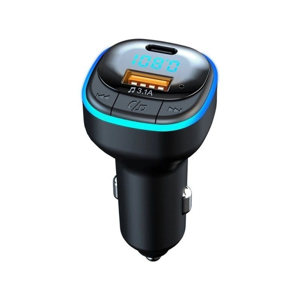 FM трансмиттер TDS TS-CAF25 12/24В, USB, автомобильный разветвитель, Bluetooth 5,0, USB зарядка QC3.
