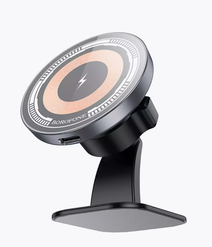 Держатель Borofone BH212, Riley для смартфона, навигатора, на приборную панель, беспроводная зарядка