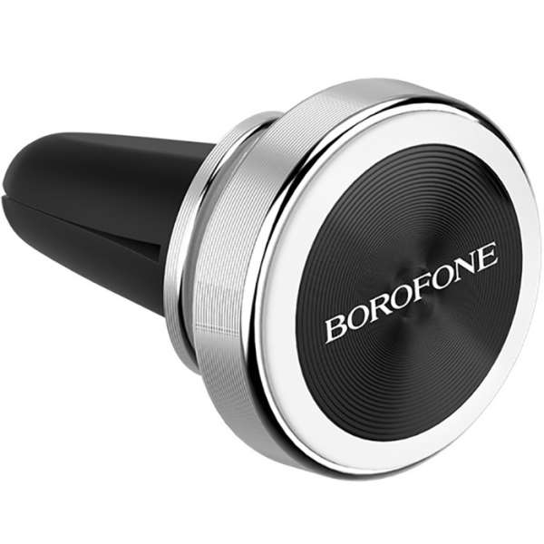 Держатель Borofone BH6 для смартфона, навигатора, на решетку вентиляции, магнит, серебро