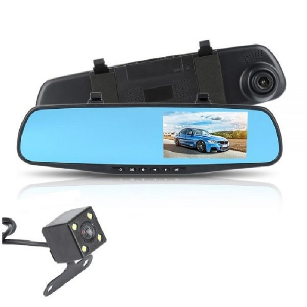 Автовидеорегистратор TDS TS-CAR13 (HAD-74) (зеркало) 4,3", FHD 1920х1080 2MPix, microSD до 32 ГБ, + 