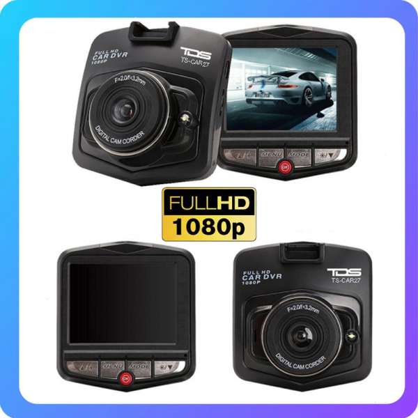 Автовидеорегистратор TDS TS-CAR27 (HAD-32) 2,4", FHD 1920х1080 1,3MPix, microSD до 32 ГБ, датчик уда