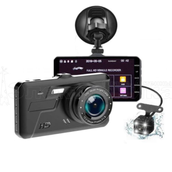 Автовидеорегистратор TDS TS-CAR05 (H528) 4,0" TFT, 2 камеры, 1/0.3MPix, microSD до 32 ГБ, 1 камера:1