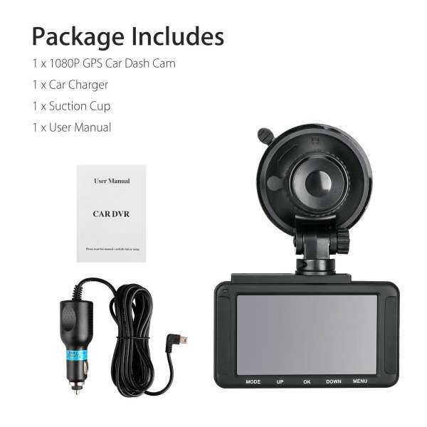 Автовидеорегистратор TDS TS-CAR21 (AVD-80) 3,0", FHD 1280х720MPix, microSD до 32 ГБ, 170 грд, датчик
