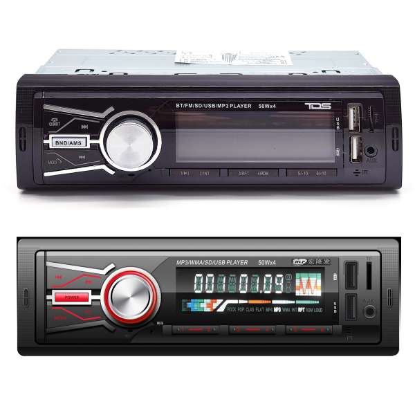 Автомагнитола TDS TS-CAM12 USB/microSD (до 32 ГБ)/AUX/FM/Bluetooth, 12В, коробка