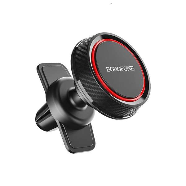 Держатель Borofone BH12 Journey для смартфона, навигатора, на решетку вентиляции, магнит, черно-крас