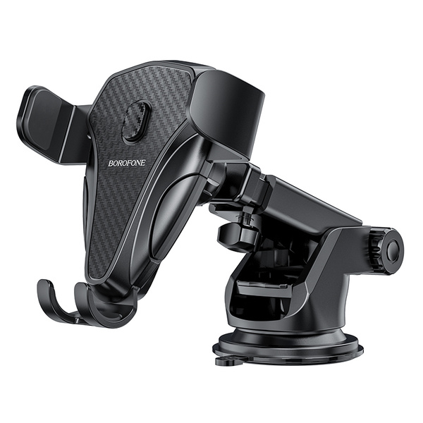 Держатель Borofone BH38 Magic bay для смартфона/навигатора, до 7'' (60-90 мм), на панель, стекло чер