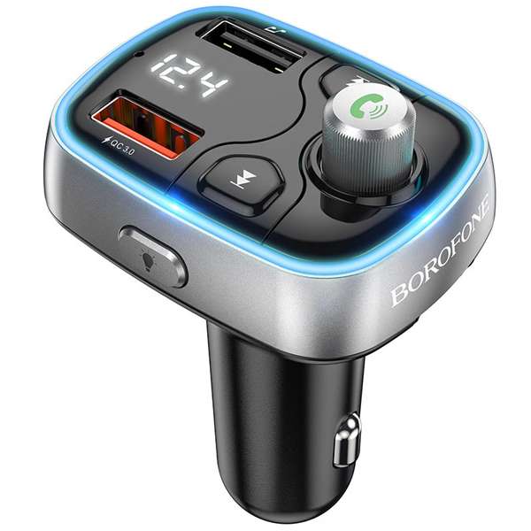 FM трансмиттер Borofone BC32 Sunlight 12/24В, USB/microSD, автомобильный, Bluetooth 5,0, USB1-2,4А, 