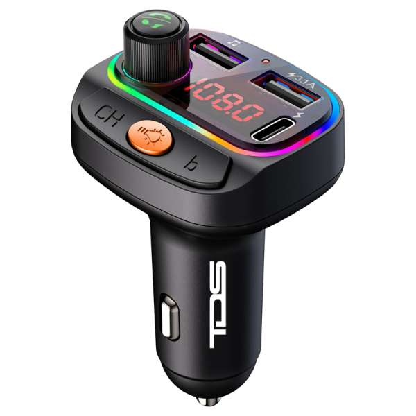 FM трансмиттер TDS TS-CAF14 12/24В, USB/Type-C/microSD, автомобильный, Bluetooth 5,0, USB зарядка 31