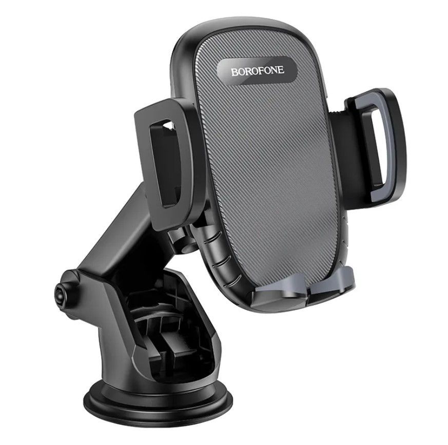 Держатель Borofone BH53 Windy для смартфона/навигатора, до 6.7'' (55-90 мм), на панель, стекло черны