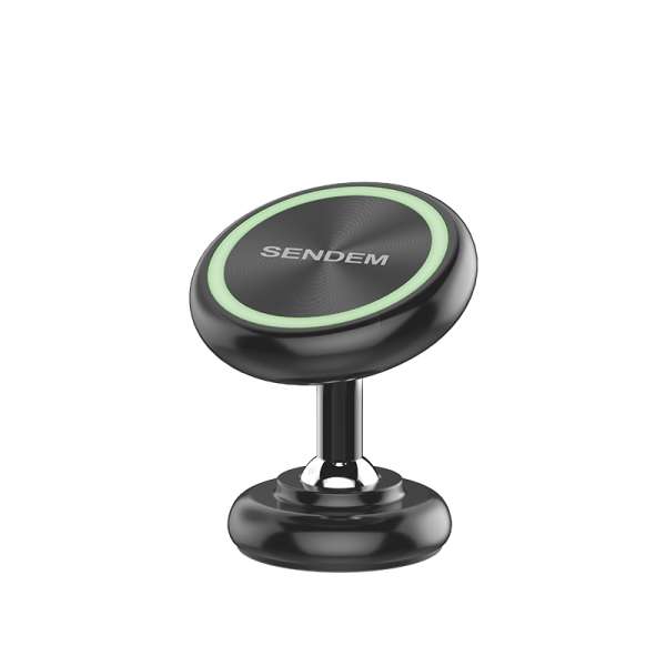 Держатель SENDEM W7 для смартфона/навигатора, на панель, магнит, 360°, люминесцентный, черный