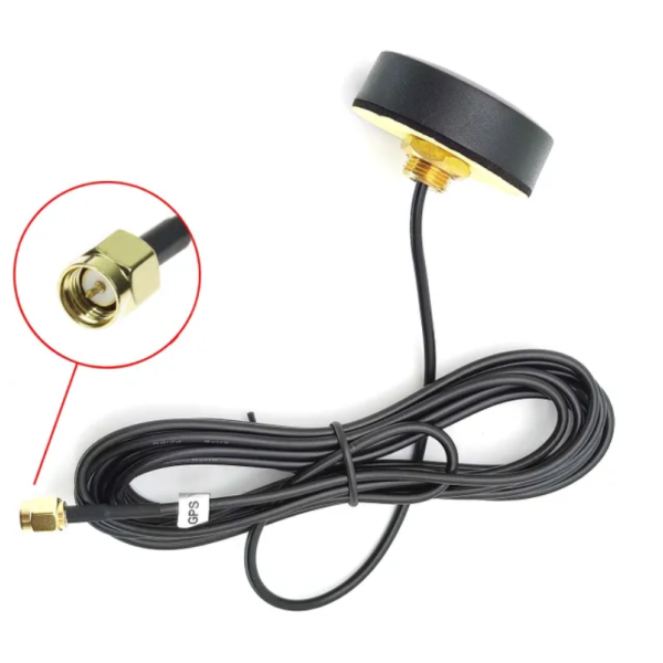 Антенна авто TDS TS-CAA49 GPS+ГЛОНАСС, SMA 28dB, питание: 3-5В, длина кабеля 3м, пакет