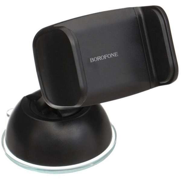 Держатель Borofone BH4 Joydock для смартфона/навигатора, до 6,5'', на панель, стекло, черный