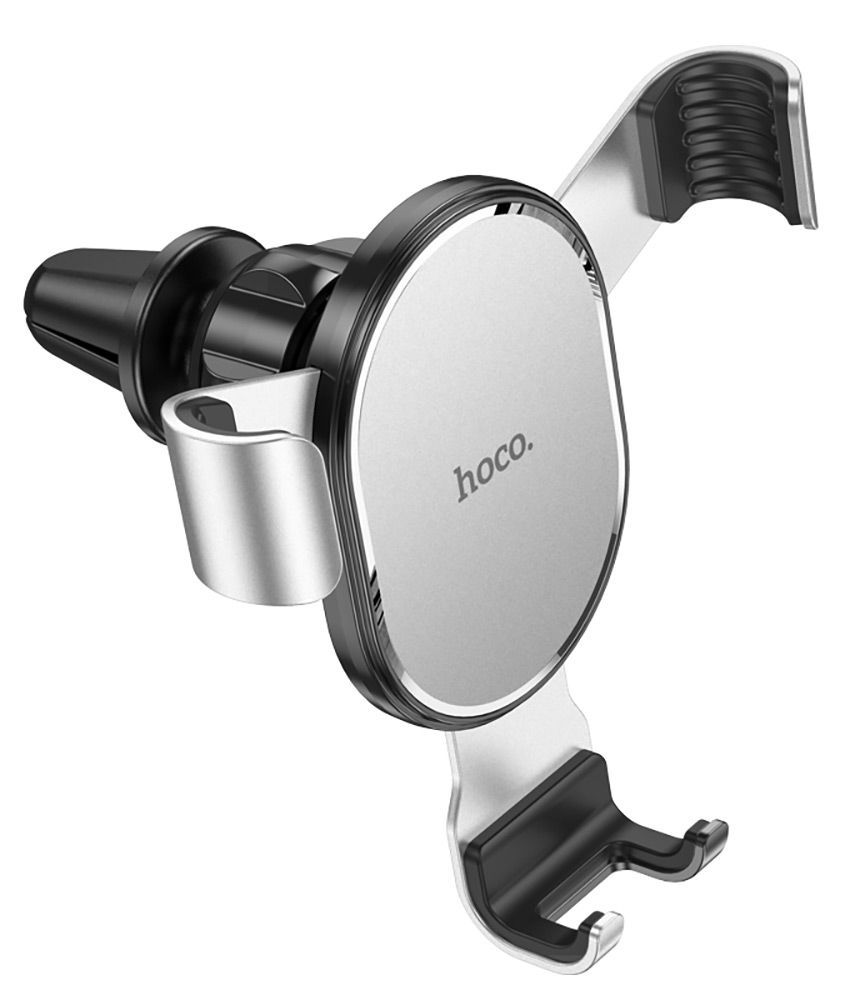 Держатель HOCO CA56 Plus для смартфона, 4,5"-6,7'' (68-90 мм), на решетку вентиляции, серебро