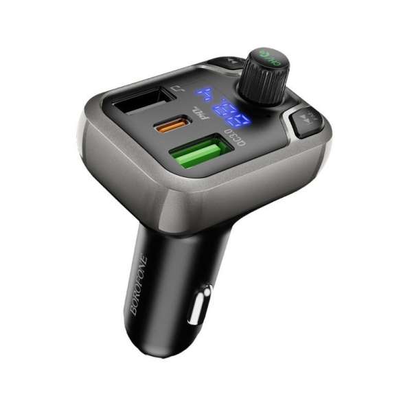 FM трансмиттер Borofone BC38 Flash 12/24В, USB/microSD, автомобильный, Bluetooth 5,0, USB1-музыка, U