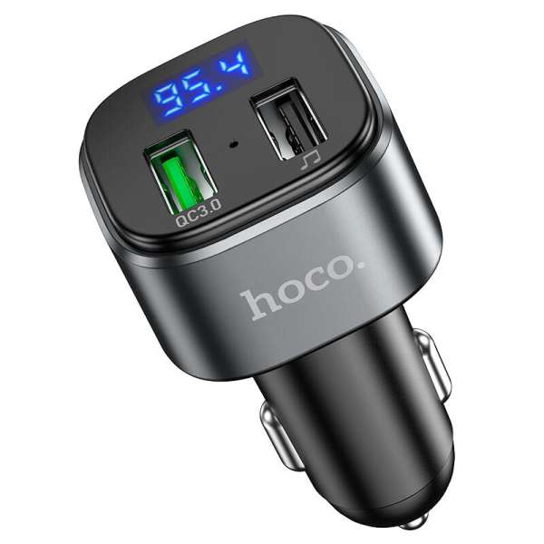 FM трансмиттер HOCO E67 Fighter 12/24В, USB/microSD, автомобильный, Bluetooth 5,0, USB1-1,5А, USB2-Q