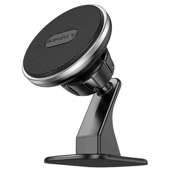 Держатель Borofone BH63 Graceful для смартфона, навигатора, до 7" на панель, магнит, черный, серебро