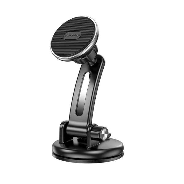 Держатель Borofone BH64 Graceful для смартфона, навигатора, до 7" на панель, магнит, черный, серебро