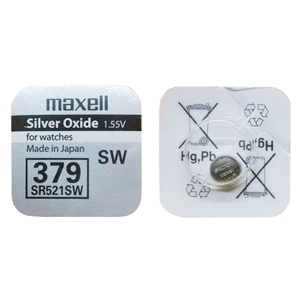 Батарейка. Maxell 379 (SR63) SR521SW/G0 BL1