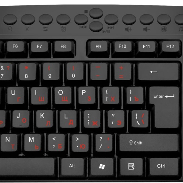 Клавиатура Defender HB-420 RU USB Black 104 клавиши+3 клавиши управление питанием (45420)