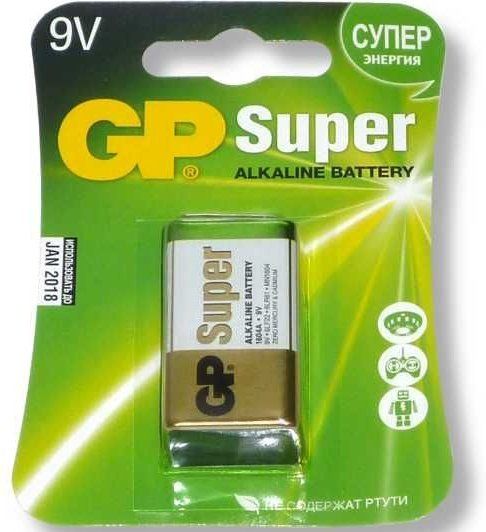 Батарейка GP 6LR61(6F22) BL 1 Super