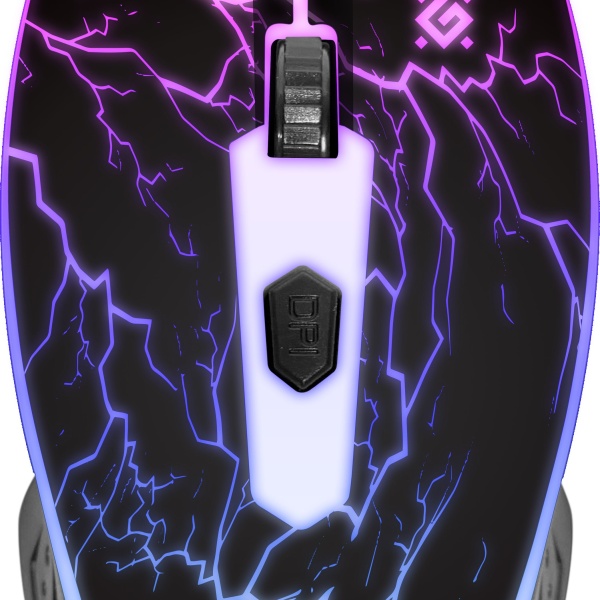 Мышь игровая Defender Thunderbolt GM-925 USB Optical (1200/2400/4800/7200 dpi) черный 5 кнопок+колес