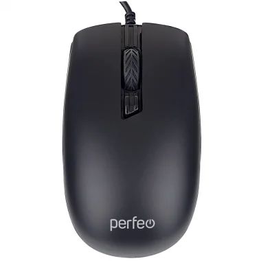 Мышь Perfeo PF-B4897 "RAFT" USB Optical (1000dpi) черная 2 кнопки+колесо-кнопка, коробка