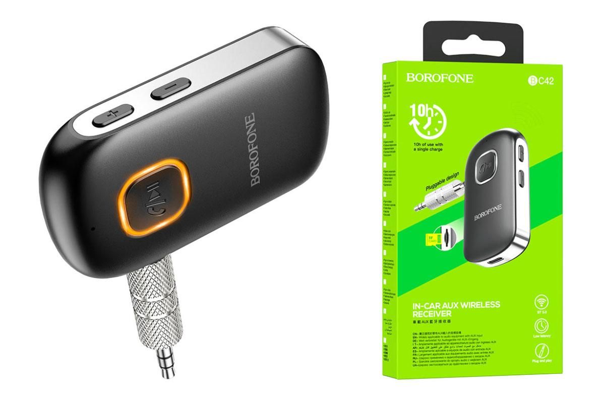 Адаптер Bluetooth Borofone BC42 , AUX адаптер, BT V5.0