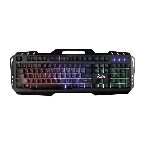 Клавиатура игровая SmartBuy SBK-355G-K RUSH USB Black 104 клавиши мультимедийная, подсветка радужная