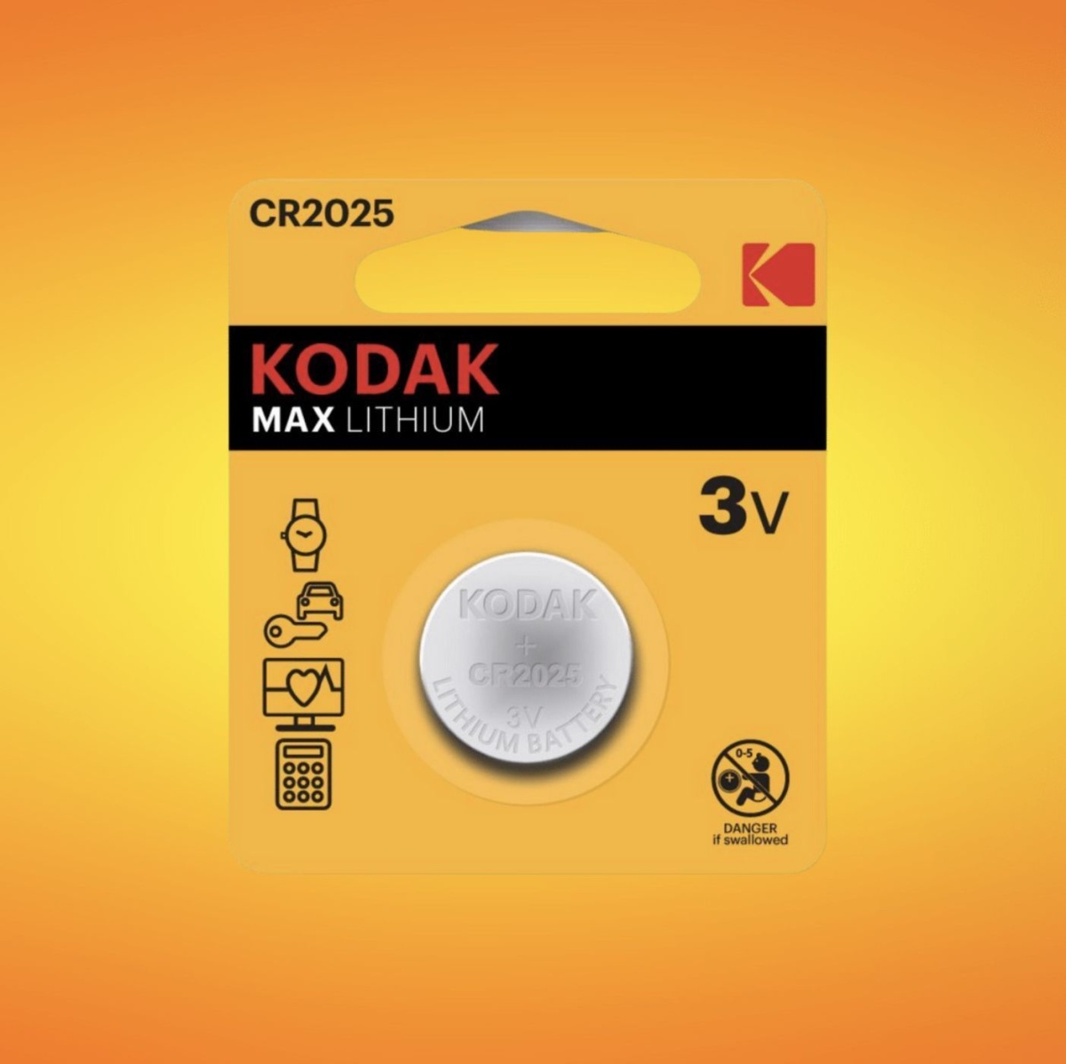 Батарейка. Kodak CR2025 BL 2 MAX Lithium За Упаковку