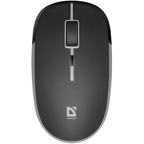 Мышь беспроводная Defender Hit MB-775 USB Optical(800/1200/1600dpi) черная, 3 кнопки+колесо-кнопка с