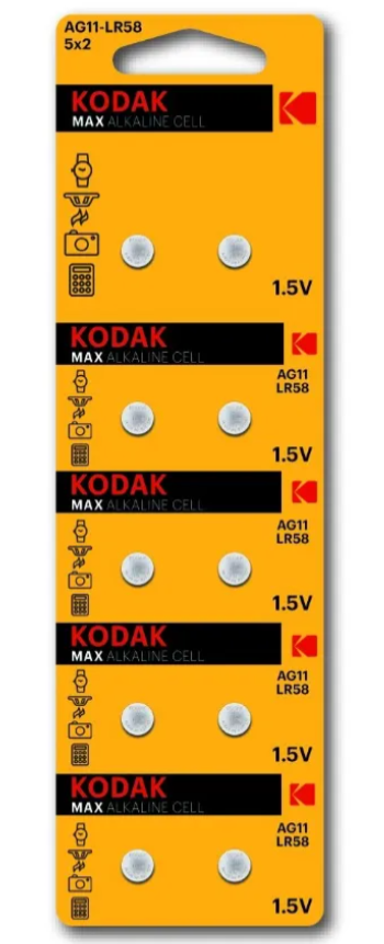 Батарейка. Kodak G11 BL 10 (LR721, LR58, 362)