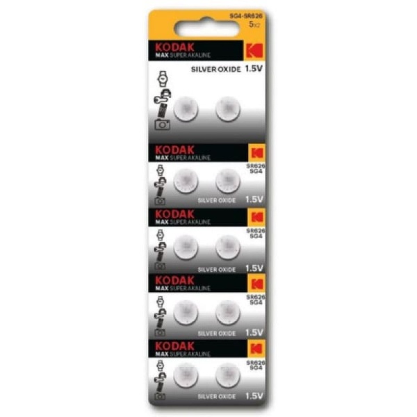 Батарейка. Kodak G4 BL 10 (SR626, SR66 , 377) MAX Silver Oxid Button Cell (серебро)