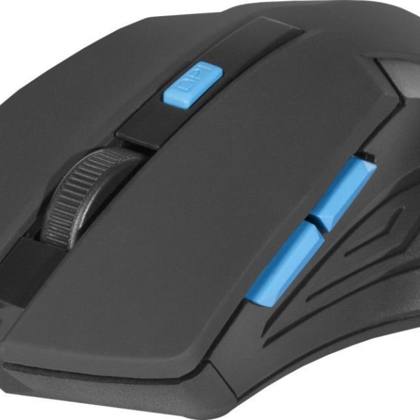 Мышь беспроводная Defender MM-275 "Accura" USB Optical (800/1600dpi) черно-красная, 5 кнопок+кнопка-