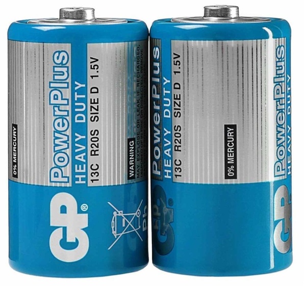 Батарейка GP R20 Shrink 2 PowerPlus