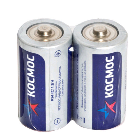 Батарейка Космос R20 Shrink 2