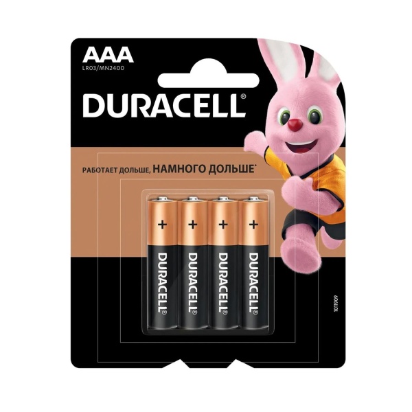 Батарейка Duracell LR03/MN2400 блистар 4 штуки