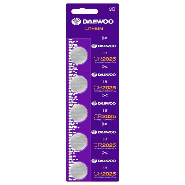 Батарейка. Daewoo CR 2025 BL 5