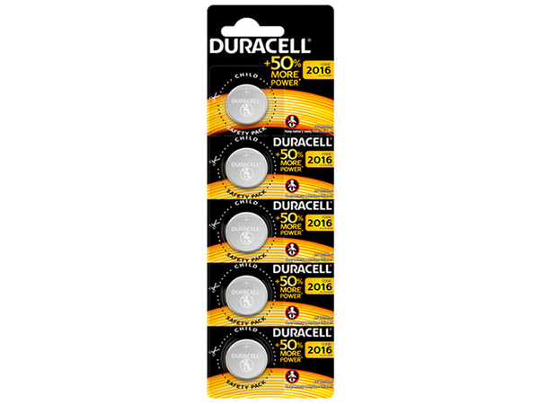 Батарейка. Duracell CR 2016 BL 5 (EU)