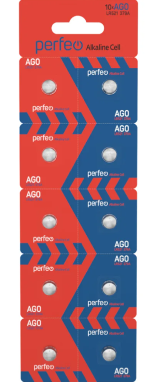 Батарейка. Perfeo G0 BL 10 (LR 521, 379A, AG0)