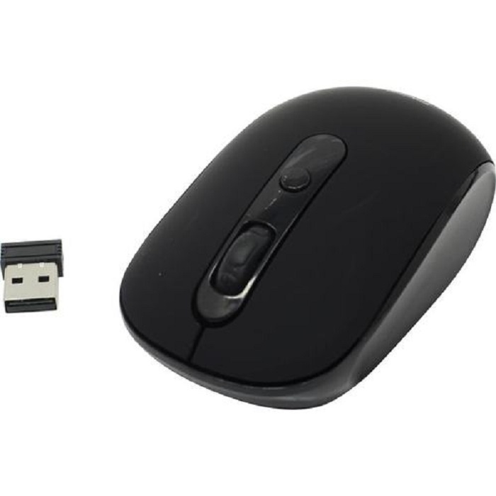 Мышь беспроводная SmartBuy SBM-262AG-K ONE USB Optical (800/1000/1200 dpi) черная, 2 кнопки+колесо-к